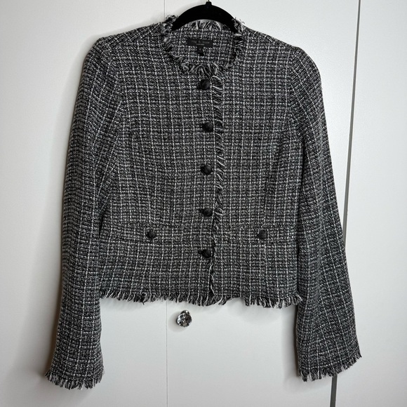 Rag And Bone Carmen Fringe Tweed Jacket Sz 4 - Picture 5 of 10